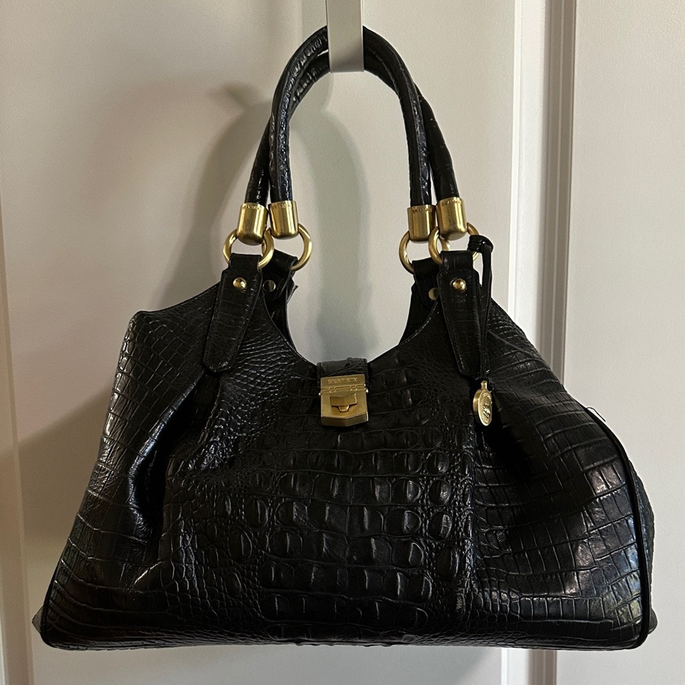 Brahmin -Elisa Black Hobo/Satchel - Picture 2 of 11